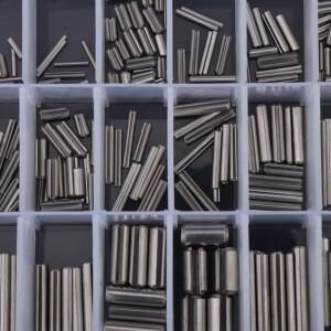 280개 스테인리스 스틸 슬롯형 스프링 핀 메트릭 M1.5-M8 롤 박스 포함 확장형 다웰 기계 산업용