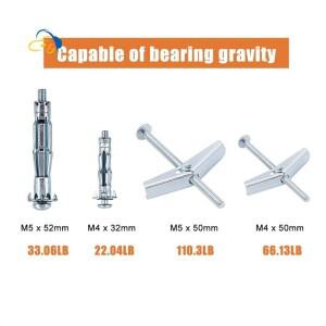 AEF4-25세트 토글 볼트 및 몰리 윙 너트 키트  건식벽에 무거운워터건을 걸기 위한 헤비 듀티 벽 앵커 분류