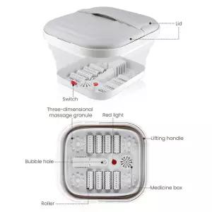 휴대용 온도 조절 발 마사지 욕조 접이식 플러스 순환을 촉진하기 위해 가정용 열대 자동