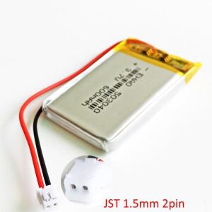 3.7V 600mAh Lipo 폴리머 리튬 충전지 503040 + MP3 GPS DVD 블루투스 레코더 카메라용 JST ZH 1.5mm 2핀