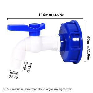 IBC 탱크 TapS606 교체 밸브에 거친 스레드 가든 홈 1Pc 12'' 34'' 커넥터 어댑터 내구성빠른 연결 수도꼭