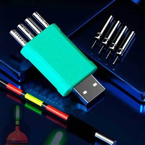 USB 충전 기능 야간 낚시 플로트 CR425 LIR425 - 전자 미끼 라이트 세트
