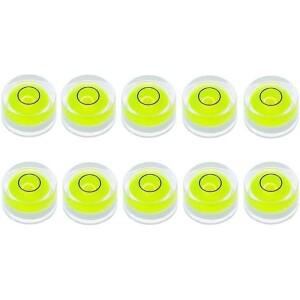 원형 불스 아이 모양 미니 소형 버블 레벨 10x6mm  삼각대 망원경 비 접착 레벨링용  10 개