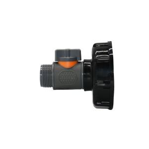 S60 나사산 - 16mm 니플 34인치 커넥터 IBC 탱크 어댑터 밸브 피팅 (야외 빗물 수집 버킷용)