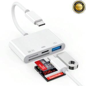 4in 1 USB OTG 카드 리더기 iPhone 용 호환 SDTF 카메라 메모리 Samsung huawei Xiaomi 고속 충전 ios Type