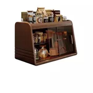 옛날 미니 찬장 원목 컵진열장 커피장 접시장 그릇장 수납장 미닫이 찻장 레트로