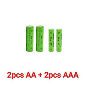 AA + 충전식 알카라인 배터리 1.5V 4800mAh/1.5V 3800mah 손전등 장난감 시계 MP3 플레이어 Ni-Mh 교체