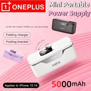 ONEPLUS 5000mAh PowerBank iphone 호환 Android 외부 배터리와 호환되는 스탠드가 있는 소형 휴대용 충전