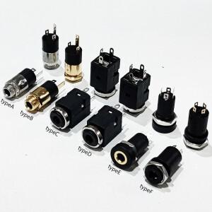 4PCS 골든 4P/3P 3.5mm 이어폰 잭 여성 소켓 남성 오디오 스테레오 나사 너트 커넥터 DIY  사용