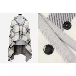 다온나들  똑딱이단추 소프트 망토 블랭킷 치마담요 빅 담요