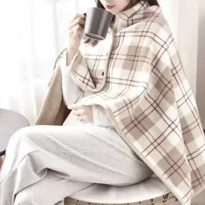 다온나들  담요 케이프 똑딱이단추 빅 망토 블랭킷 차박담요