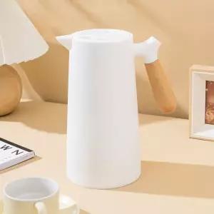 [하프클럽/브이와이]주전자 보온 보냉 내열유리주전자 화이트 1리터