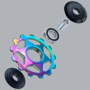 11T 13T 자전거 변속기 풀리 가이드 휠 금속 베어링 포함 도로 및 산악  기어 액세서리