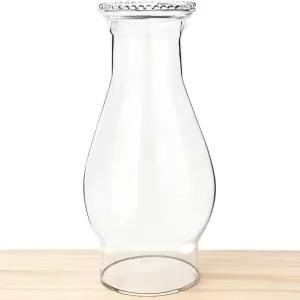 유지아유니 오일 램프 굴뚝 교체 3인치 x 8인치 등유 글로브 투명 유리 크림프 탑 허리케인 그늘막 커버