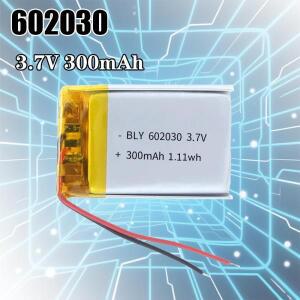 602030 3.7V 300mAh 실제 용량 폴리머 리튬 이온 충전식 배터리 장난감 LED 라이트 블루투스 스피커 도구