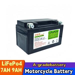 12V 바이크 오토바이 배터리 7AH 9AH LiFePO4 ATV UTV Snowmobile 충전식 용 BMS 리튬 스틸 인산염 내장