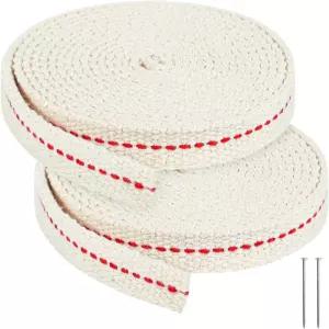 13피트/2롤 면 오일 램프 심지 및 버너용 1/2인치 교체 랜턴