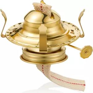 Hortsun 1개 오일 램프 부품 버너 등유 황동 도금 2 굴뚝 홀더 교체 앤티크 허리케인 랜턴용 직경 3/16인치