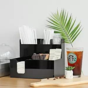 디스펜서 탕비실 카페 냅킨빨대 Takeout소품 멀티디스펜서 CD40 보관함 정리대 거치대