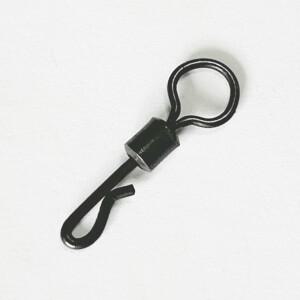 30개 무광 블랙 잉어 낚시 헬리콥터 리그 퀵 체인지 빅 아이 스위블 (피더용 Q자형 액세서리)