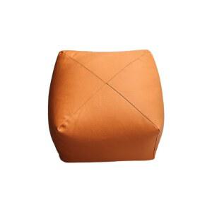 모던센추리 인테리어 가죽스툴 미니소파 왁스 사이드테이블 좌식 자가 의자 블랙 커버 오일