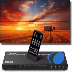 HDMI 및 USB-C 입력 4K@60Hz 1080p 출력 180 회전 RS-232 제어 광학 오디오 지원하는 멀티스크린