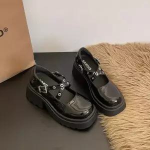 엘럽 여성 봄 펌프스 양말에 레이스 메리제인 발레리나 슈즈 스틸레토 스트랩힐 원템1