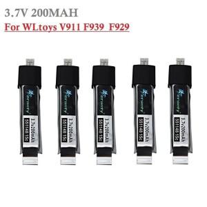 1-10PCS 551148 WLtoys F929 V911 헬리콥터 RC 드론 15C 3.7V 200mAh 충전식 배터리용