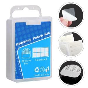 1세트 투명 자전거 타이어 패치 수리 키트 자체 접착식 경량 펑크 도구 (로드  산악  픽스드 기어용)