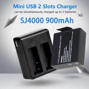 PURFIELD 스포츠 액션 카메라용 충전식 리튬 이온 배터리, Eken H9 SJ4000 M10 3.7V, 900mAh