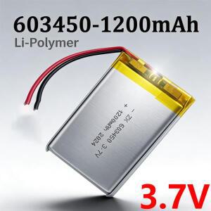 603450 3.7V 1200mAh 리튬 폴리머 LiPo 충전식 배터리, jst PH 2.0mm 2핀 플러그 포함, MP3 노트북 PC 카메