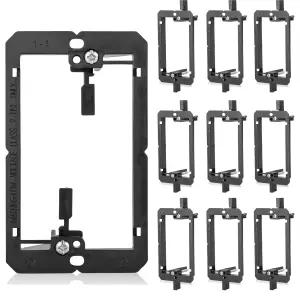 10 팩 월보드 마운팅 브래킷 저전압 플레이트 드라이월 1 갱 2 석고 케이블 콘센트 전화선 HDMI 동축