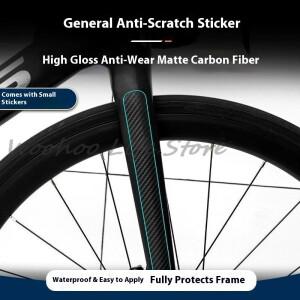 범용 자전거 프레임 보호 필름 카본 파이버 질감 스티커 방수 스크래치 방지 마운틴 & 로드 바이크용