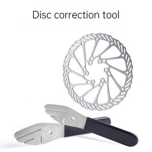 자전거 수리 도구 키트 타이어 패치 디스크 브레이크 분해 로터 스트레이트너 레버 재사용 가능 휴대용