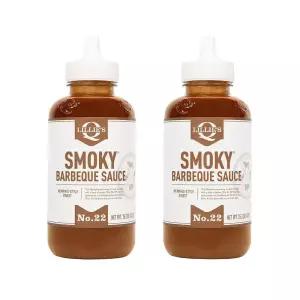 Lillie's Q - 스모키 BBQ 소스 글루텐 프리 GMO 방부제 없음 고메 스위트 맛 433.7g15온스 2팩 [호환]
