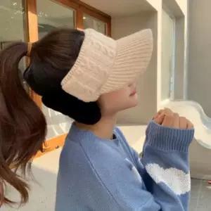 니트썬캡 여성 니트 캡모자 소프트 골프 테니스 겨울썬캡 포근