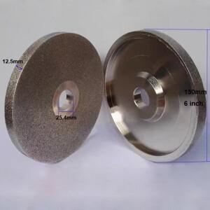 6인치 150mm x 25.4mm 홀 다이아몬드 연마 휠 유리 옥 합금 디스크