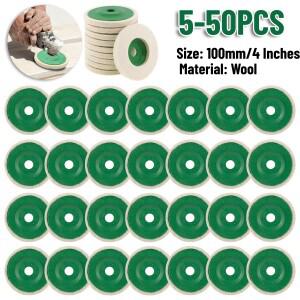 금속 대리석 유리 세라믹용 울 연마 휠  버핑 디스크 패드  4 인치 앵글 100mm  5-50 개