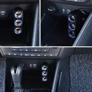 시가짹 차량용 멀티 소켓 3구 LED 자동차 시가잭 충전기