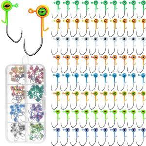 빈소 크래피 지그 헤드 낚시 후크 1/4oz 1/8oz 3/8oz 1/16oz 1/32oz 시뮬레이션 피쉬 볼 벌크 베이스 송어 미끼 선물용