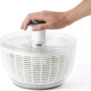 Calphalon Aero 6.3 Qt 샐러드 스피너 과일 워셔 스트레이너가 있는 세척 그릇 야채 클리너 양상추 세척기