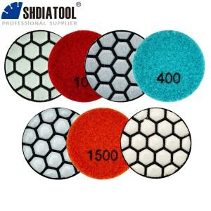 SHDIATOOL Dia50mm 연마 패드 7개 세트  화강암 대리석용 레진 샌딩 디스크  2인치 미니 소형 플렉시블 스