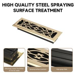 바닥 환기구 두께 1 5인치 2 10인치 신형 꽃 모양 커버 에어컨 배출구 그릴