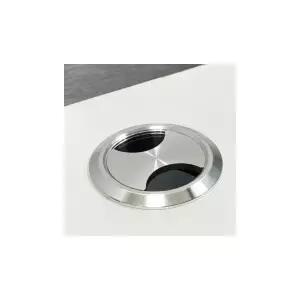 철물마당 국산 알루미늄 전선캡 pvc 홀 책상 테이블 커버 정리 타공 실버 55mm