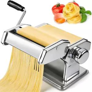 파스타 메이커 머신 9가지 두께 조절 가능한 AIMIK 수동 롤러와 커터가 있는 2 in 1 누들 스파게티