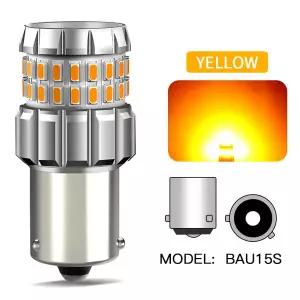 호환  2Pcs 30-SMD 1156 PY21W BAU15S 자동차 CANbus LED 방향 지시등 앰버 라이트 고휘도 표시 등 방향 조