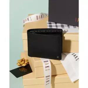 닥스 26SS 반지갑 블랙 가죽 미니 DD로고 내부 체크 패턴 라인 포인트 DBWA6E975BK