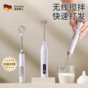 전동 거품기 무선 미니 제빵 카푸치노 가능 교환 버블 핸드 소형 블랙 파워 3단계 백색