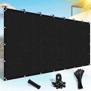 쉐이드 앤 비욘드 맞춤 사이즈 90% 선쉐이드 천(그롬멧 포함), 10피트 X 16인치 퍼골라 쉐이드 커버 캐노피, 파티오, 야외, 정원, 뒷마당, 블랙, YLE를 위한 메시 타프 선 스크린