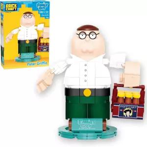 브릭크래프트 패밀리 가이 피터 그리핀 빌딩 세트 포투켓 상자가 있는 재미있는 수집 가능한 블록 피규어